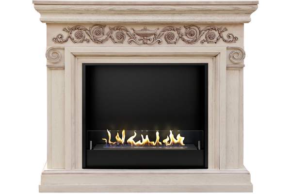 Биокамин в портале Firezo Athena Слоновая кость с патиной